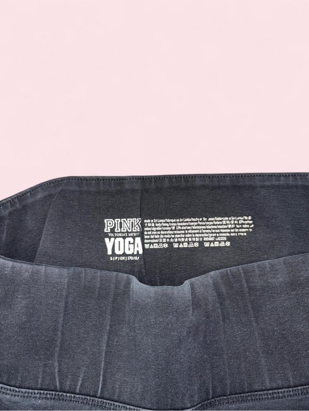 Victoria's Secret PINK Girls' Black Logo Leggings - Picture 3 of 6